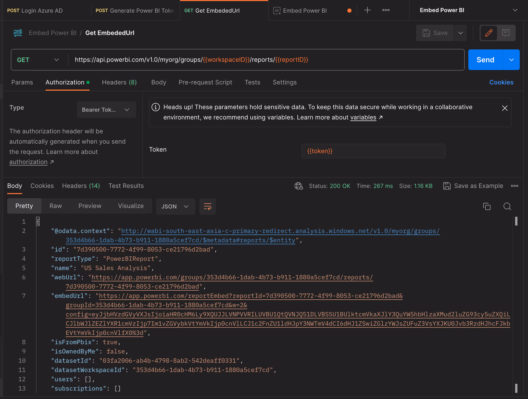 API - Get EmbedUrl