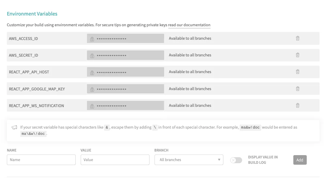 Environment Variables