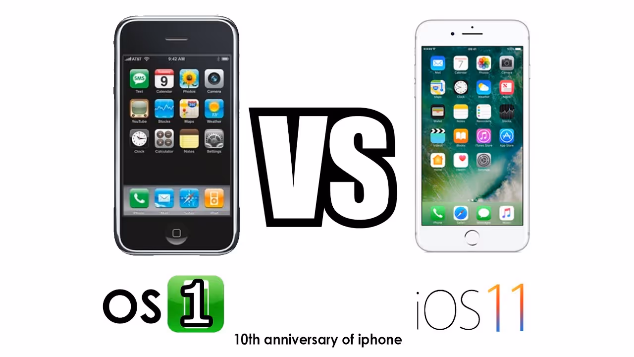 iOS 1 vs iOS 11