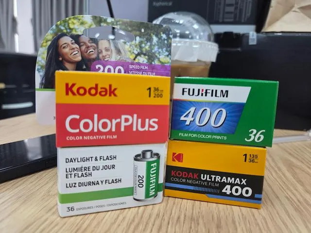 ISO on film box
