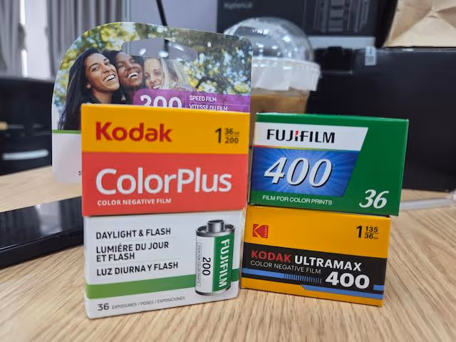 ISO on film box