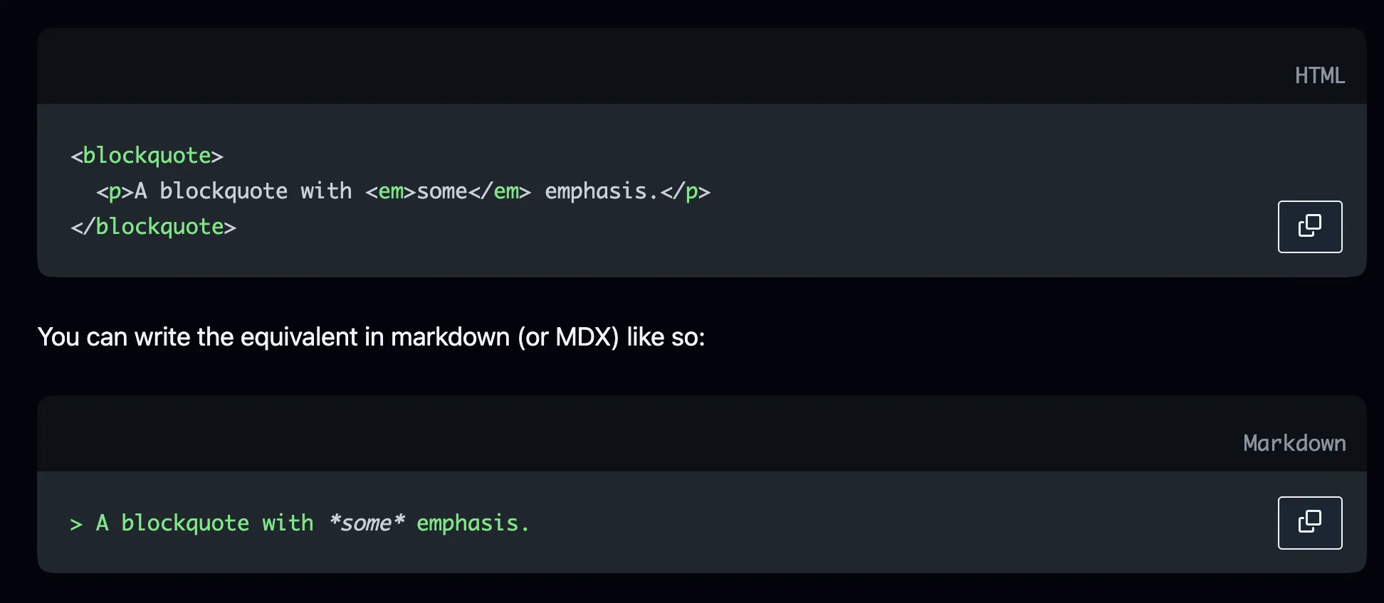 mdx-vs-html