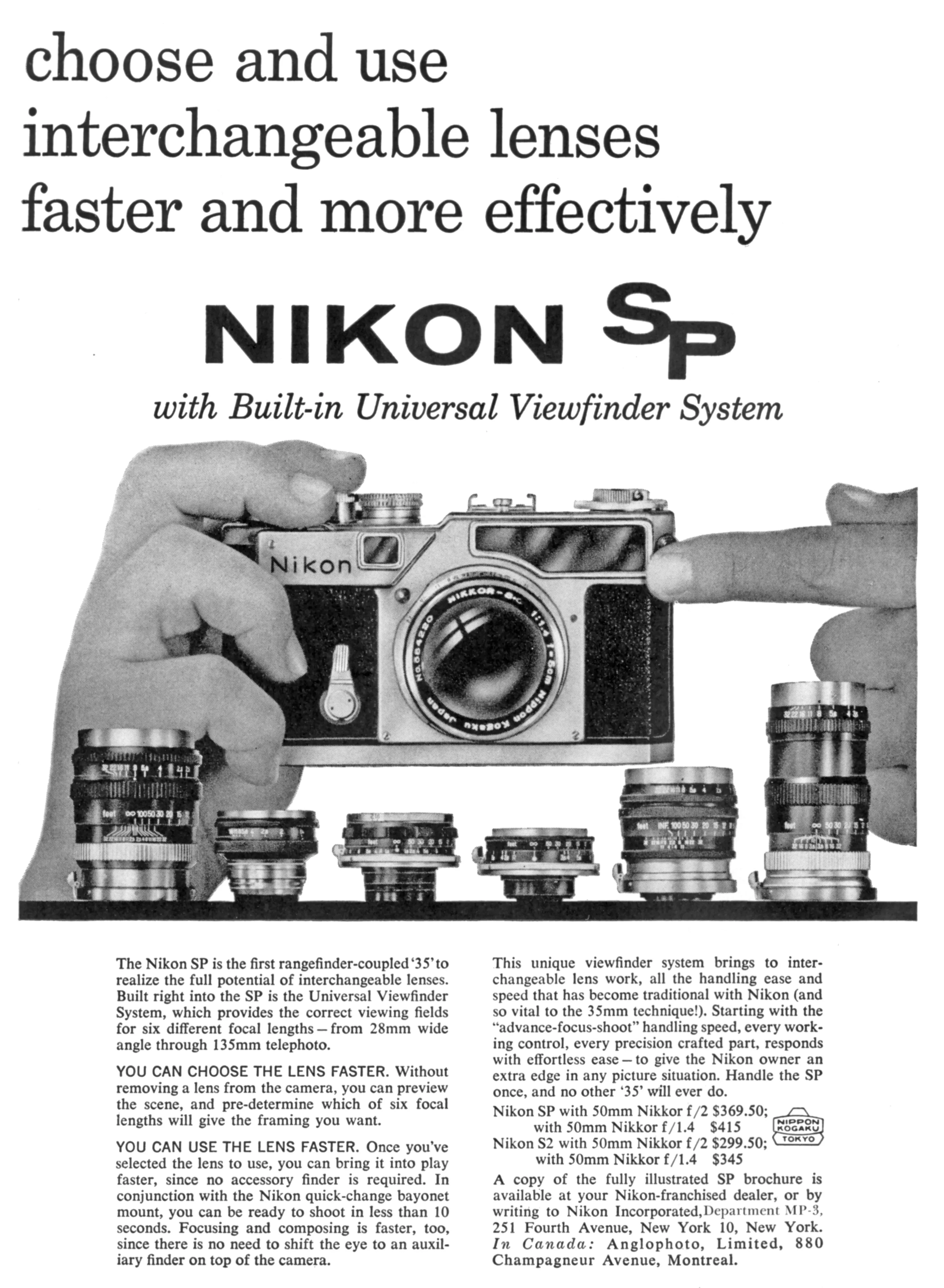 Quảng cáo hệ thống ống kính cho Nikon SP