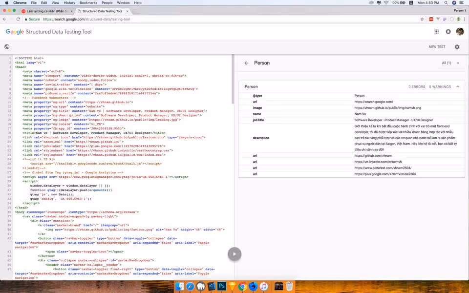 Structured Data Testing Tool