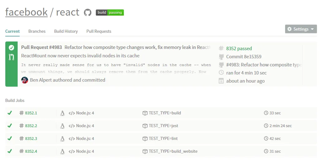 React - CI - Travis CI