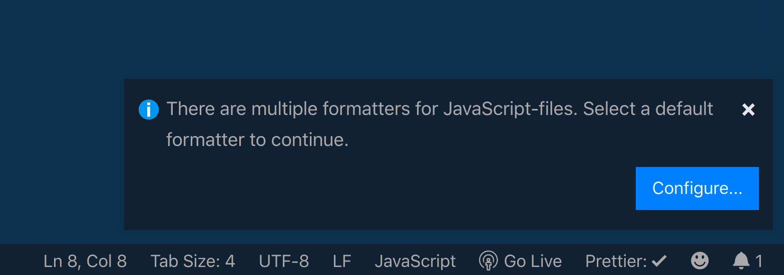 Configuration Prettier