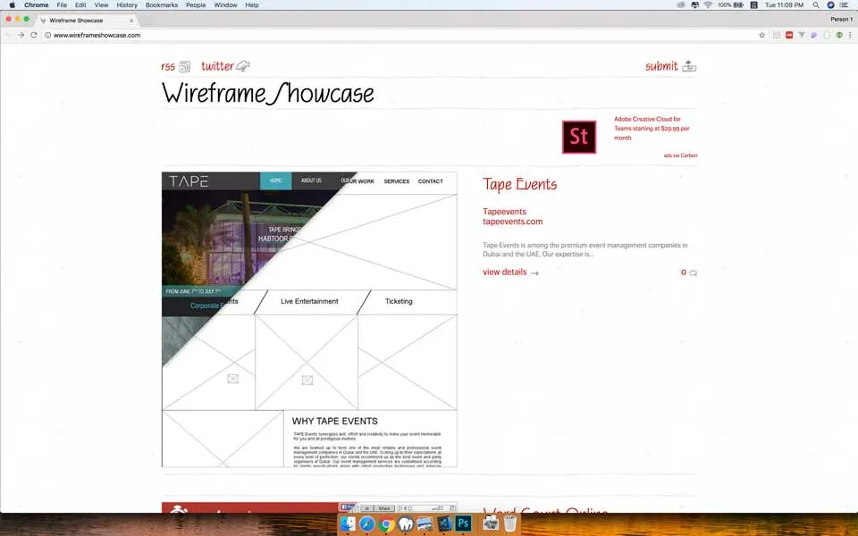 Wireframe Showcase