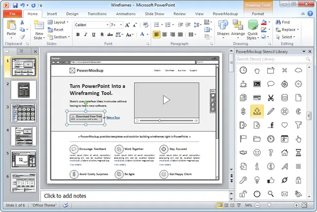 Wireframing with Microsoft PowerPoint
