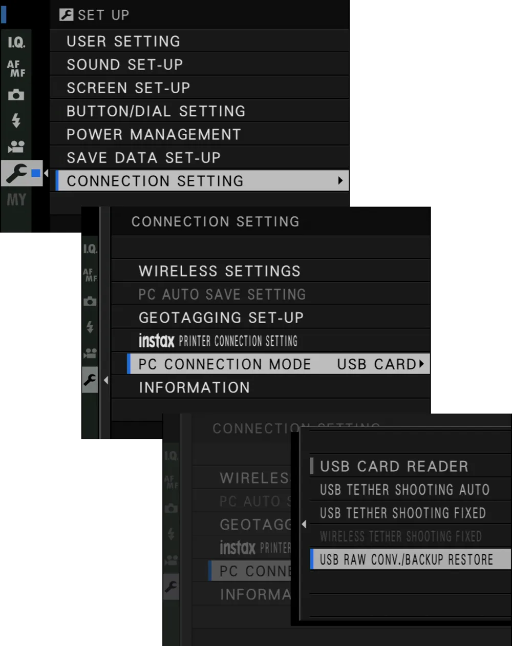 USB RAW CONVERSION mode