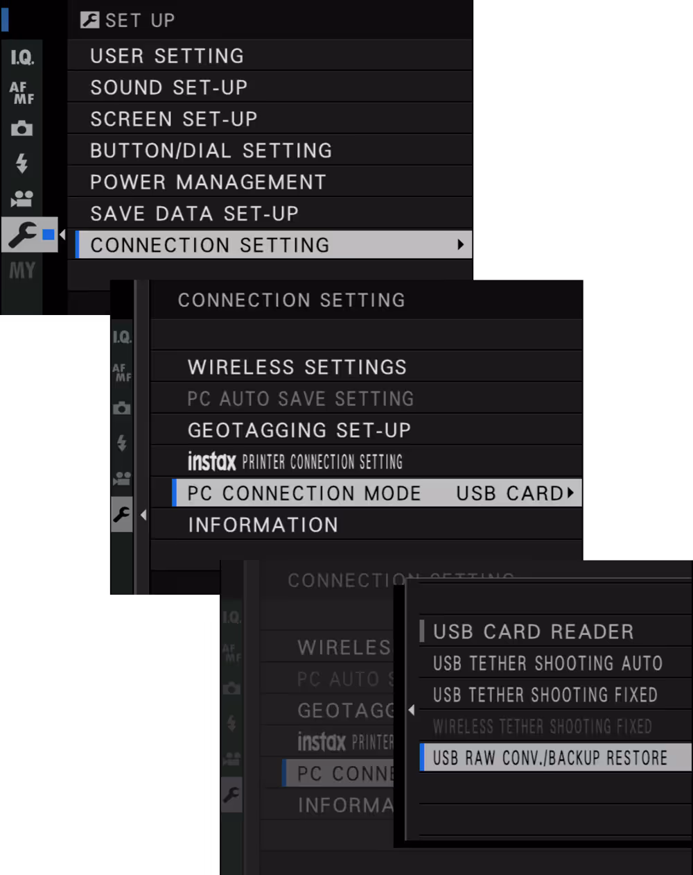 USB RAW CONVERSION mode